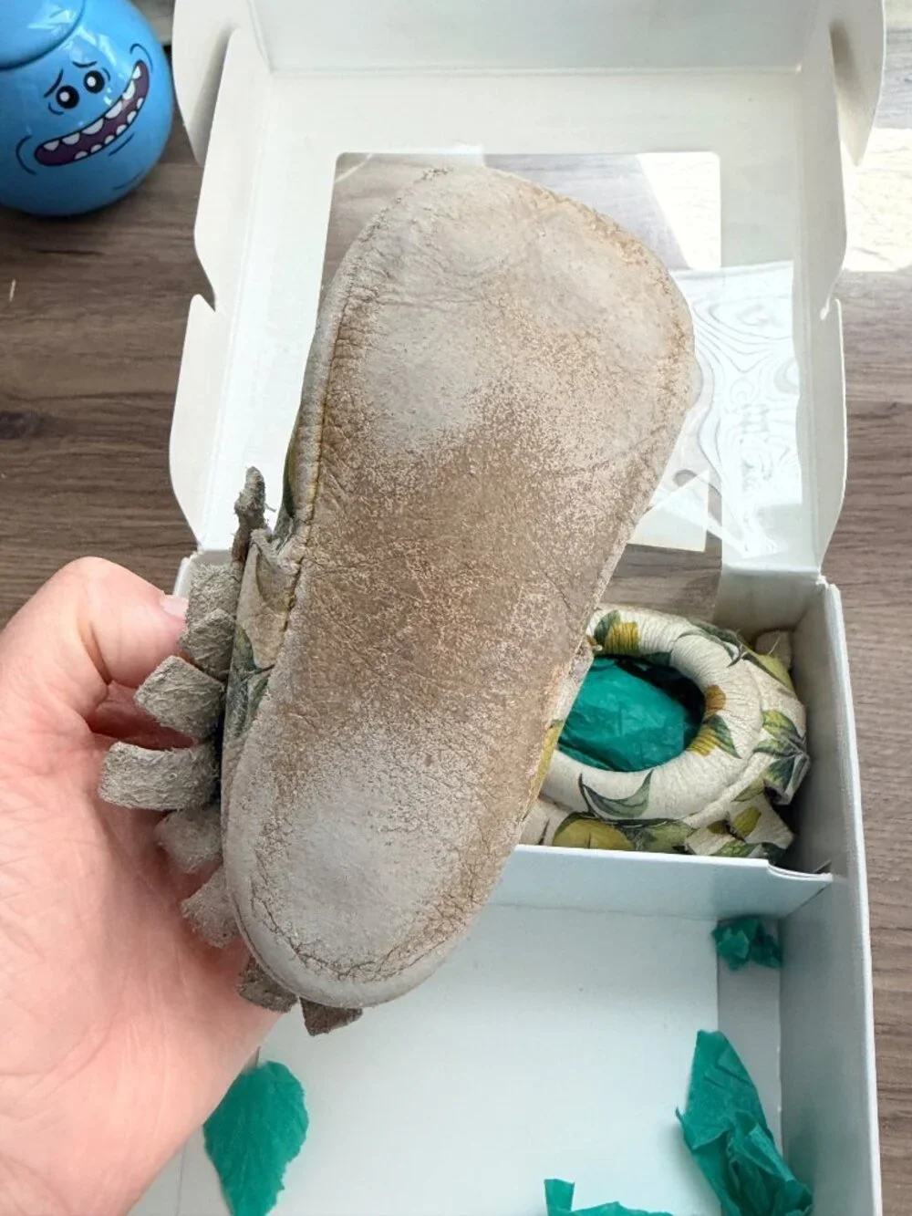 Freshly Picked Lemon Leather Moccasins size 5 Baby
